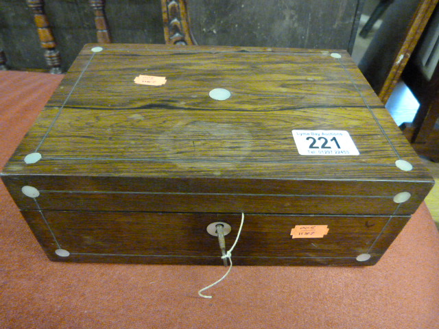 Victorian rosewood jewellery box