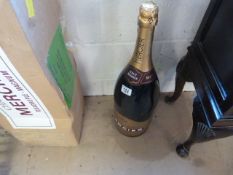 A Mercier quadruple magnum bottle of champagne in box