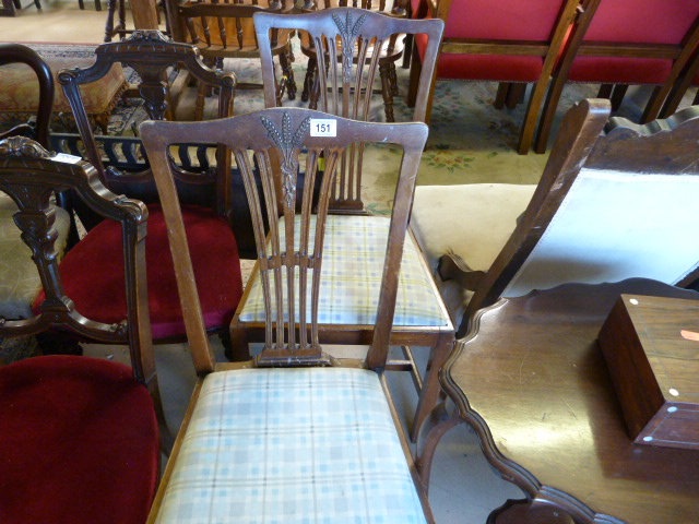 Pair of dining chairs with wheatsheaf pattern - Image 12 of 19