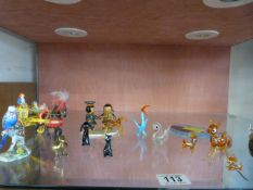 Collection of glass animals etc