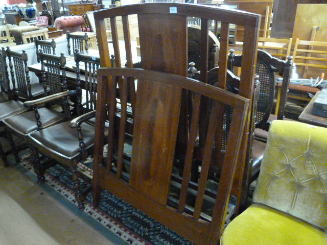 Edwardian inlaid single bed with irons - Image 20 of 36