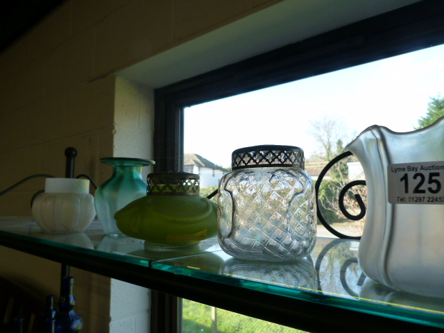 Five Loetz Style vases