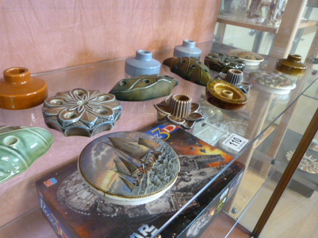 A quantity of various candle holders and 4 pot lids - Image 6 of 19