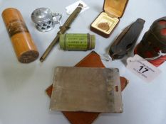 A small quantity of interesting items including including mauchline ware pen knife etc