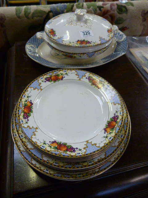 Burgess part dinner service and a small meat plate - Image 11 of 18