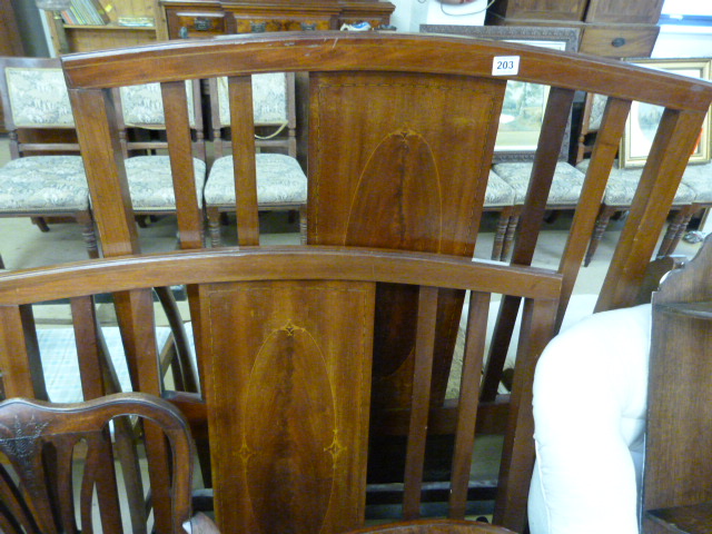 Edwardian inlaid single bed with irons - Image 17 of 36