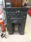 Cast iron and slate fire surround