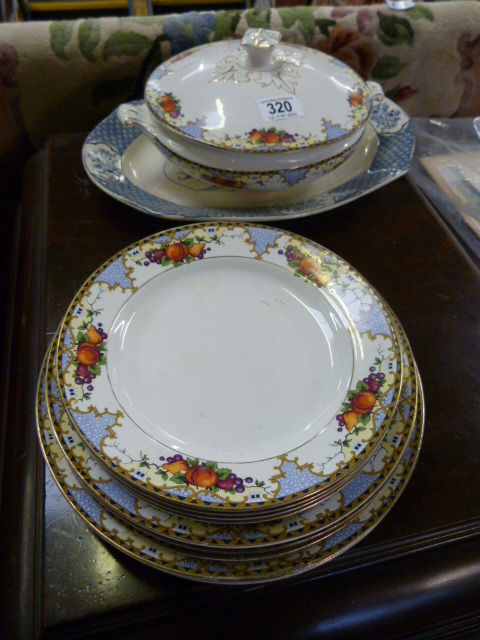 Burgess part dinner service and a small meat plate - Image 5 of 18