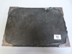 A hallmarked silver mounted blotter ( A/F)
