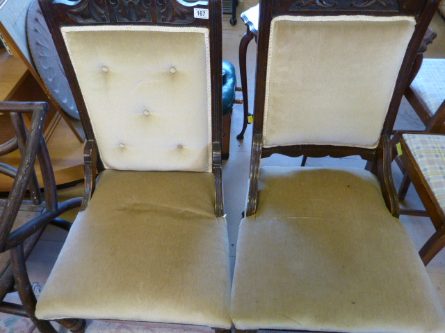 Pair of Edwardian salon chairs - Image 3 of 28