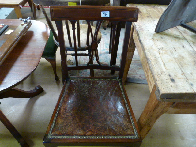 A Single inlaid chair - Image 8 of 10