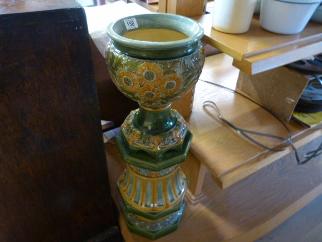 Doulton jardiniere on stand - Image 3 of 10