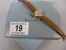 Cased ladies Bulova watch