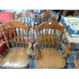 Set of five American style dining chairs