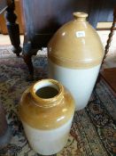 Two Very large stoneware pots