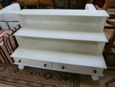 Painted stepped display unit