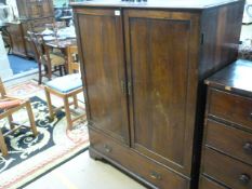 A Mahogany Linen press with one drawer under