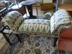 An Edwardian window seat with McIntyre style fabric