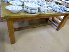 A pine refectory table