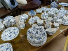 Large part blue and white dinner and tea service