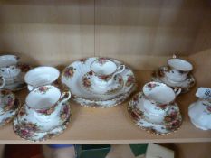 A Country rose part tea service