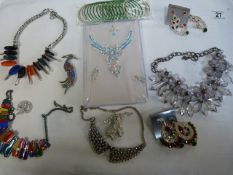 A Tray of costume jewellery