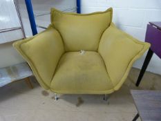 A Conran armchair with chrome legs - A/F