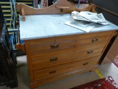 Marble topped Satinwood washstand