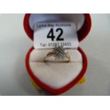 .34ct Diamon cluster 9ct gold ring