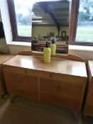 Light oak retro dressing table