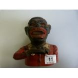 A Jolly man metal money bank