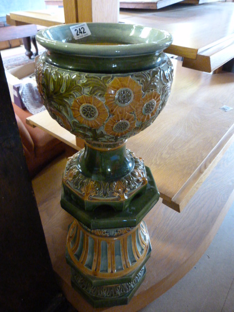 Doulton jardiniere on stand