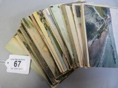 A small quantity of vintage postcards