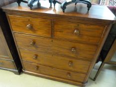 Mahogany chest of five drawers