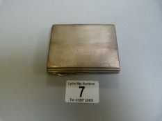 A hallmarked silver Art Deco cigarette case