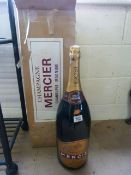 A Mercier quadruple magnum bottle of champagne in box