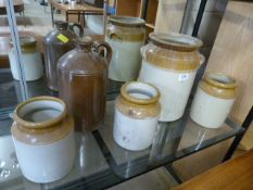 Small quantity of stoneware jars etc.