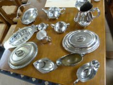 A large quantity of silver plates items