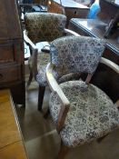 Two upholstered carver chairs