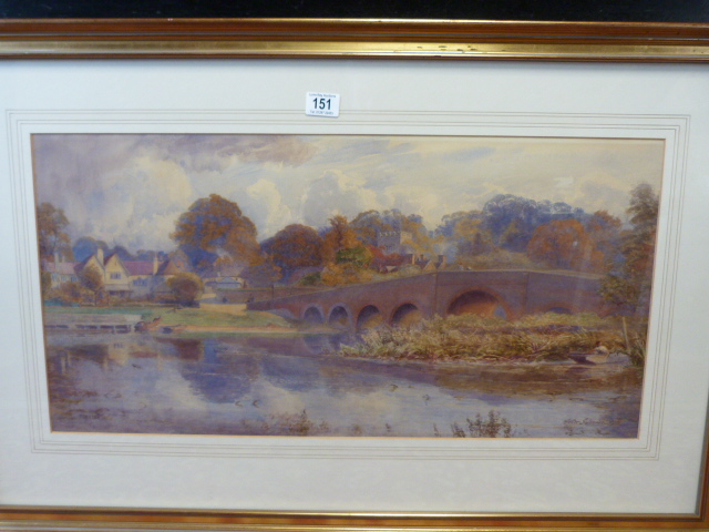 Watercolour of Sonning on Thames dated 1901 by Walter H Goldsmith ( 1860-1930)