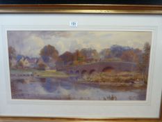 Watercolour of Sonning on Thames dated 1901 by Walter H Goldsmith ( 1860-1930)