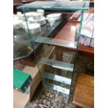 Freestanding glass display unit