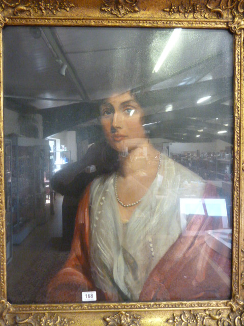 Graham Glen, Oil on canvas of Ella Marsh, with signed receipt dated 1924 ( in office) - Image 2 of 3