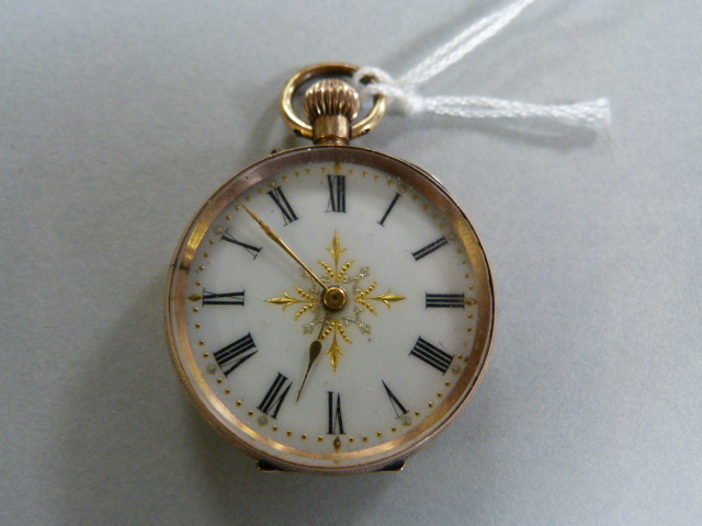 A 9ct gold ladies pocket watch - Image 2 of 3