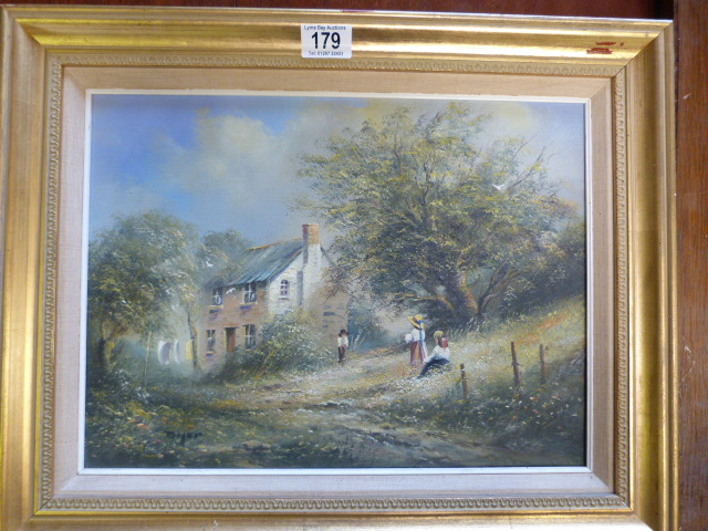 An oil painting " Summer Days", signed Dyer - Image 3 of 3