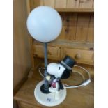 A Snoopy lamp