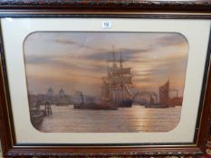 A large print of boats on The Thames