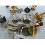 Various pairs of cufflinks, including two silver pairs