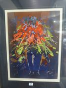 Simon Bull multimedia "The Blue Vase 1" signed original