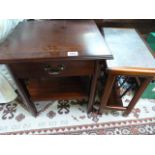 Reproduction pot cupboard and a tile topped magazine rack